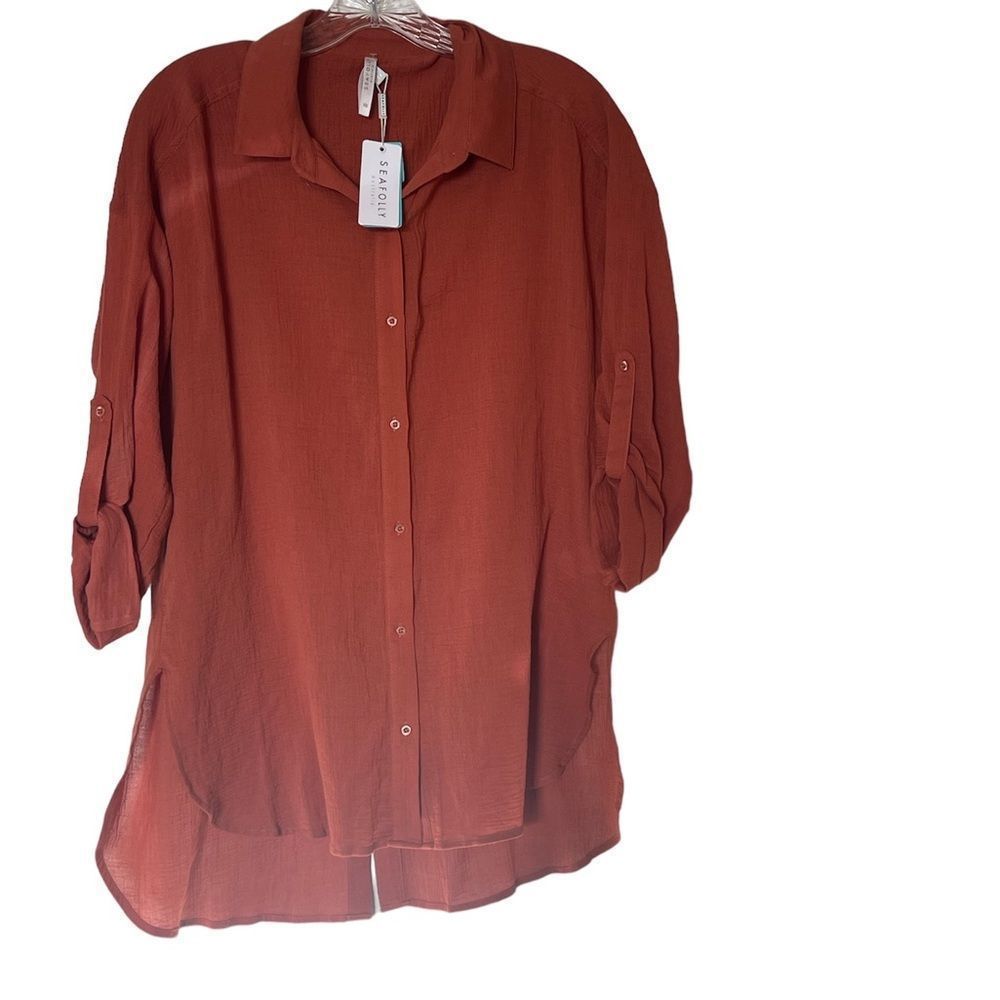 NWT SEAFOLLY  women’s tunic top, slightly longer in back, size XS